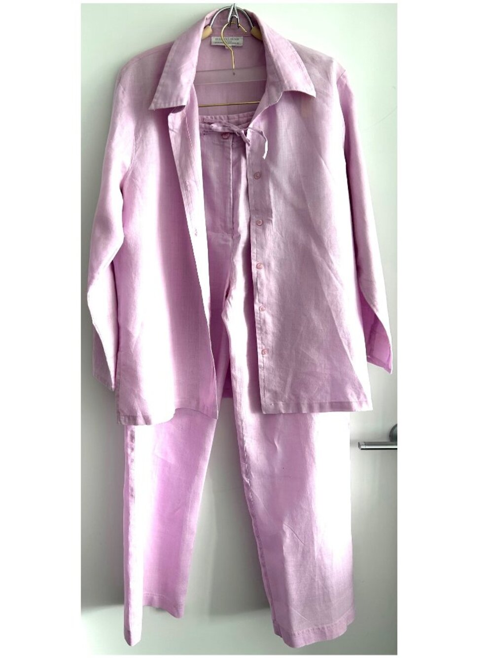 Beechers Brook Two Piece Linen Pinkish Casual Outfit